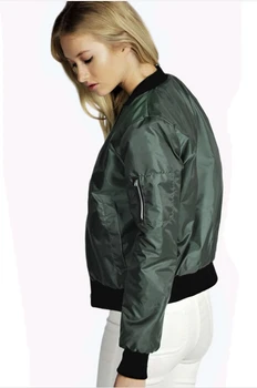 

Europe and the United States wind jacket women jacket 2017 new collar collar short female jacket female flight jacket