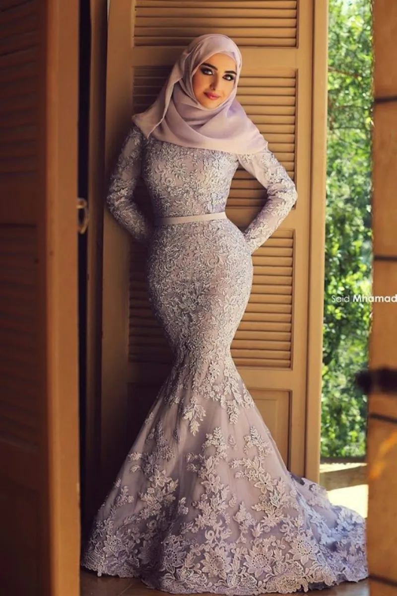 V-Neck Jacquard Mermaid-Style Prom Dress