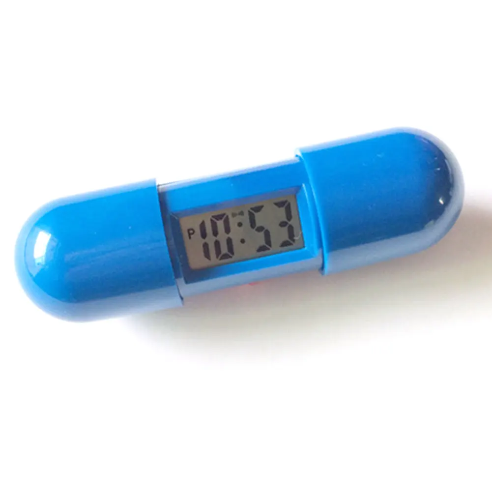 Портативный мини ленивый цифровой lcd таблетки будильник с датой календари