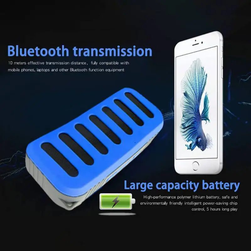 Обновления автомобиля Wriless Bluetooth колонки HIFI 3D Surround стерео Поддержка FM радио 32 г карты памяти AUX с 1200 мАч батарея