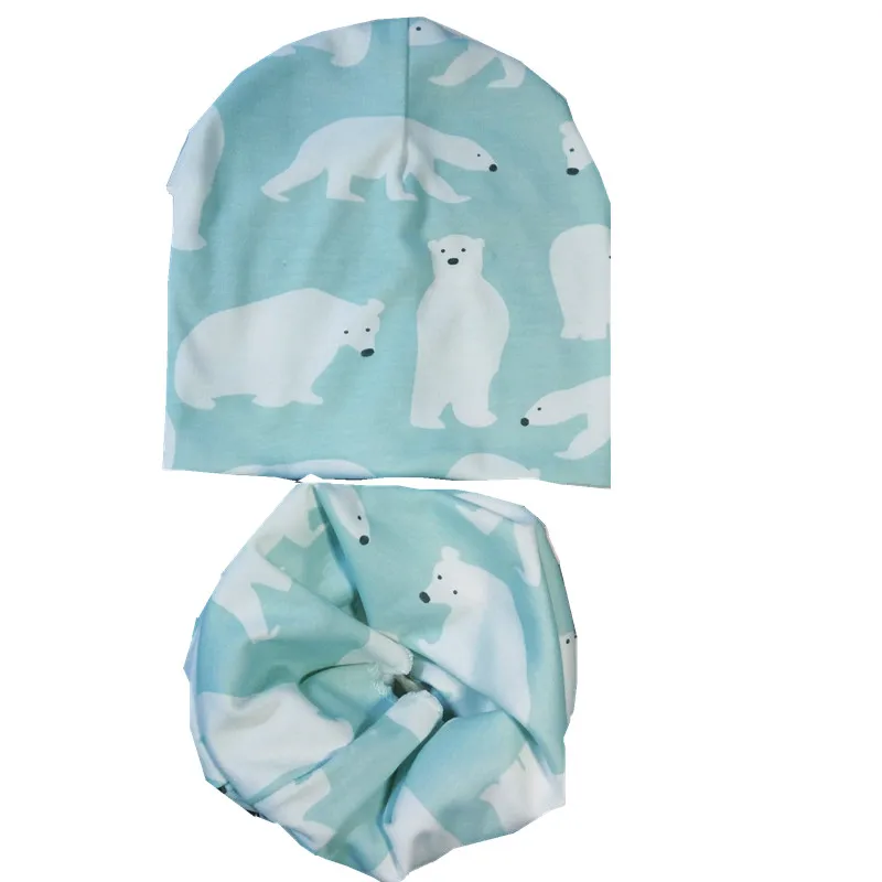 

2018 New Winter Children Hats Cute Cartoon Cotton Baby Hat Scarf Girl Boy Kids Beanies Caps Toddler Hats Set Autumn Child Cap