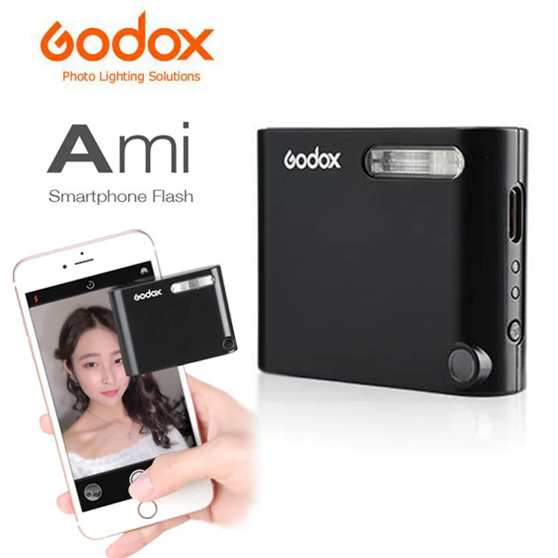 

Godox A1 Mini Lithium Battery Smartphone Flash Light Ami with 2.4G Wireless System Trigger for Smart Phone iPhone X 8 7 6S Plus