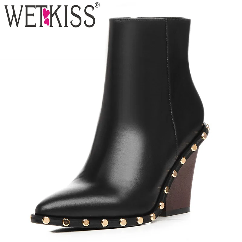 Boots Pointed Rivet Woman 6