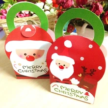50 шт./партия, Рождественская Подарочная коробка, Новогодняя Подарочная коробка для конфет и печенья, подарочные пакеты в стиле Санта-Клауса, вечерние изделия для декорации