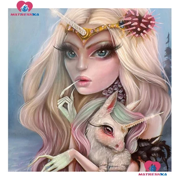 

Full Drill 5D DIY Diamond Painting completely Square/round"Fairy Unicorn"diamant painting nieuw vierkante steentjes accessories