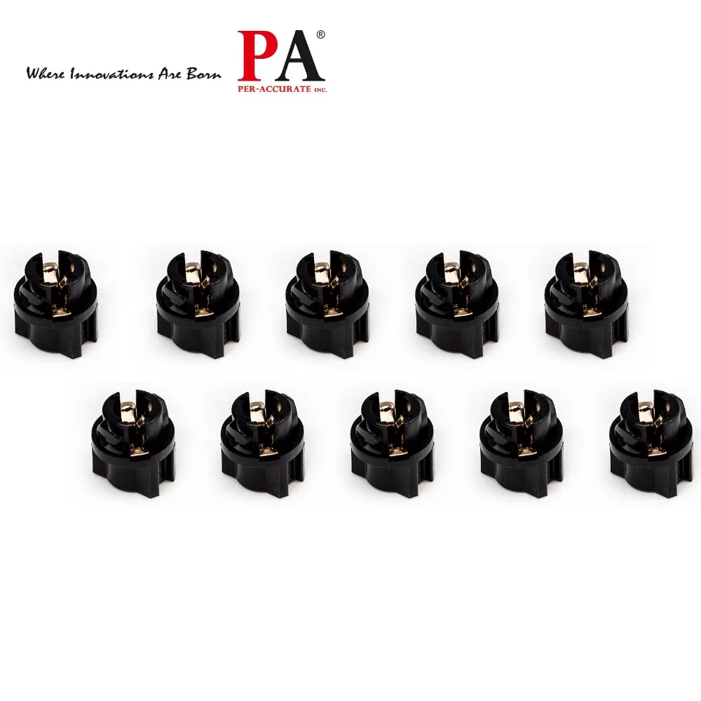 PA LED 10pcs x 73 74 PC74 T5 Dashboard Light Bulb Socket Twist Lock