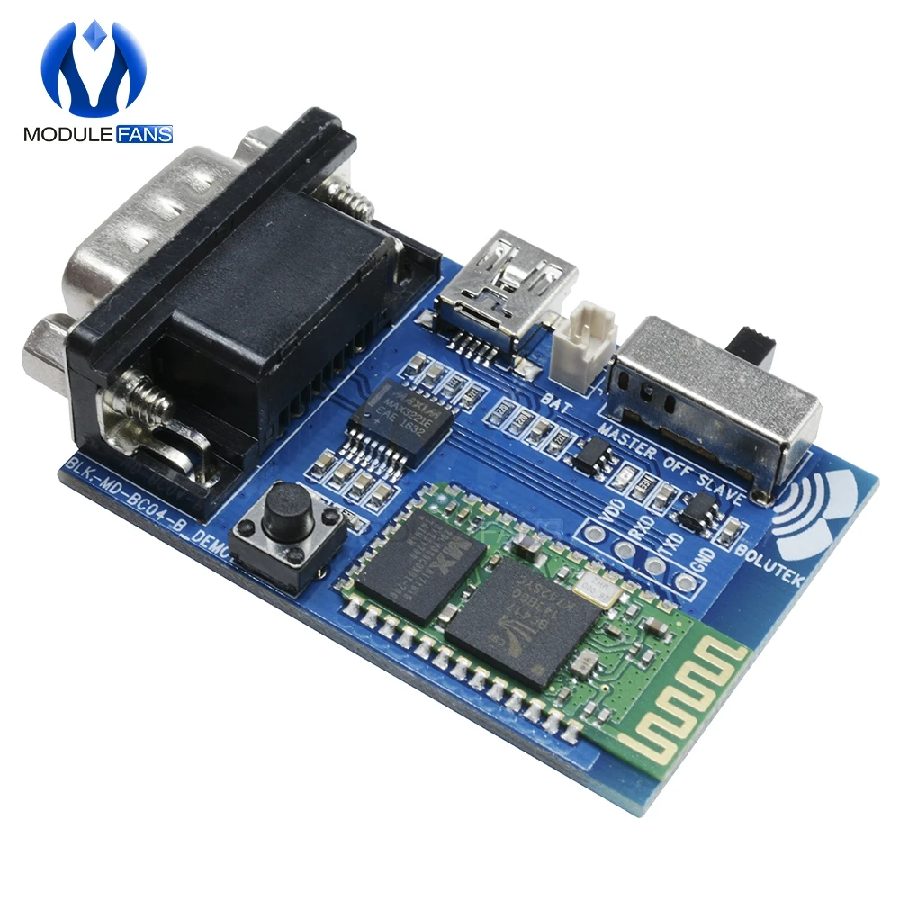 Плата последовательного адаптера RS232 Bluetooth основной ведомый 2 режима 5 В модуль