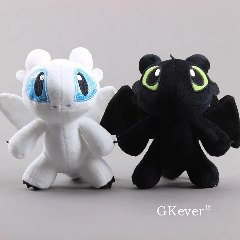 

How to Train Your Dragon Toothless Light Fury 2 Styles Lovely 6" 15 cm Mini Plush Pendant with Keychain Children Gift