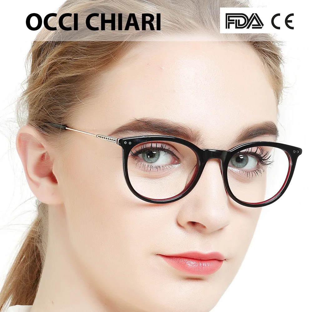 Маленькая оправа glassesOCCI CHIARI женские прозрачные линзы близорукость оптические очки ацетат очки по рецепту очки W-CAMPE