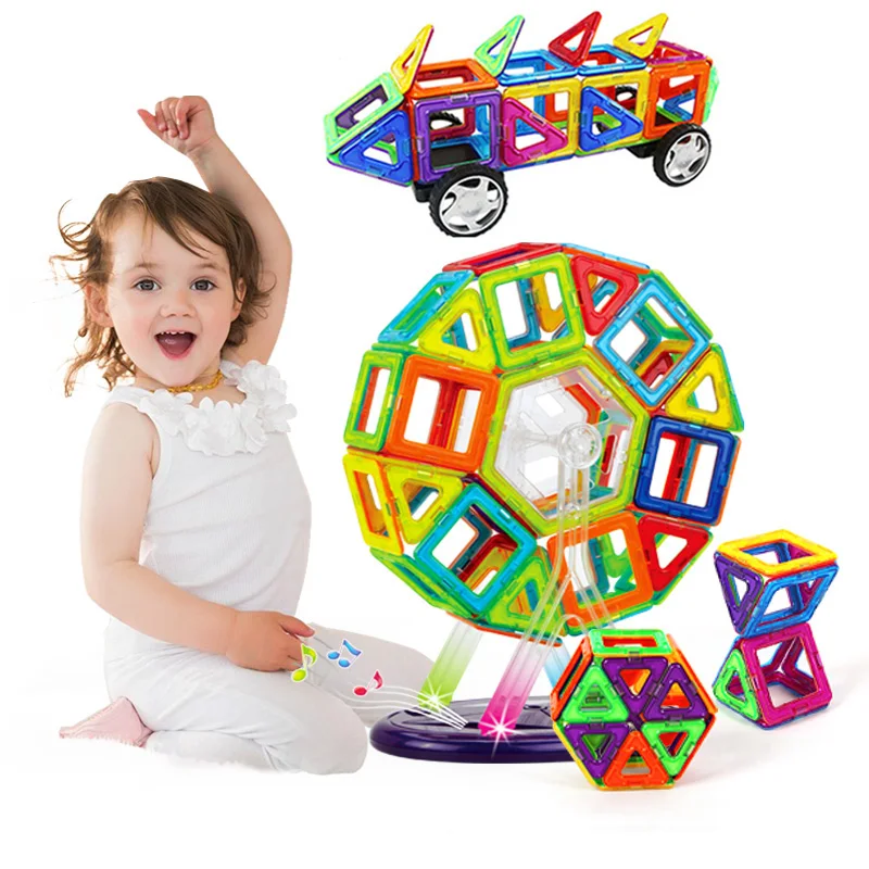 21-89pcs Big Size DIY Magnetic Blocks Magnetic Constructor Kids Magnet Designer For Children Gift Educational Toys For Boys Girl