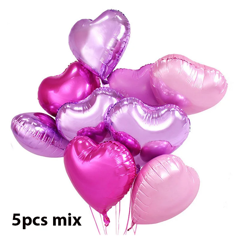 MMQWEC 1 шт. 100*97 см Розовая лошадь пони фольгированные воздушные шары-единороги с днем рождения Единорог праздничные гелиевые шары Дети животные игрушки Globos - Цвет: mix 5pcs