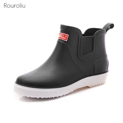 Rouroliu Hombres Otoño Invierno Tobillo Botines Impermeables Antideslizantes Impermeables Botas de Agua Zapatos de Trabajo de Seguridad Hombre Wellies Fr37 Rouroliu Hombres Otoño Invierno Tobillo Botines Impermeables Antideslizantes Impermeables Botas de Agua Zapatos de Trabajo de Seguridad Hombre Wellies Fr37