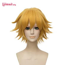 L-email парик Кот Нуар Косплей парики 30 см короткий желтый косплей парик термостойкие синтетические волосы Perucas