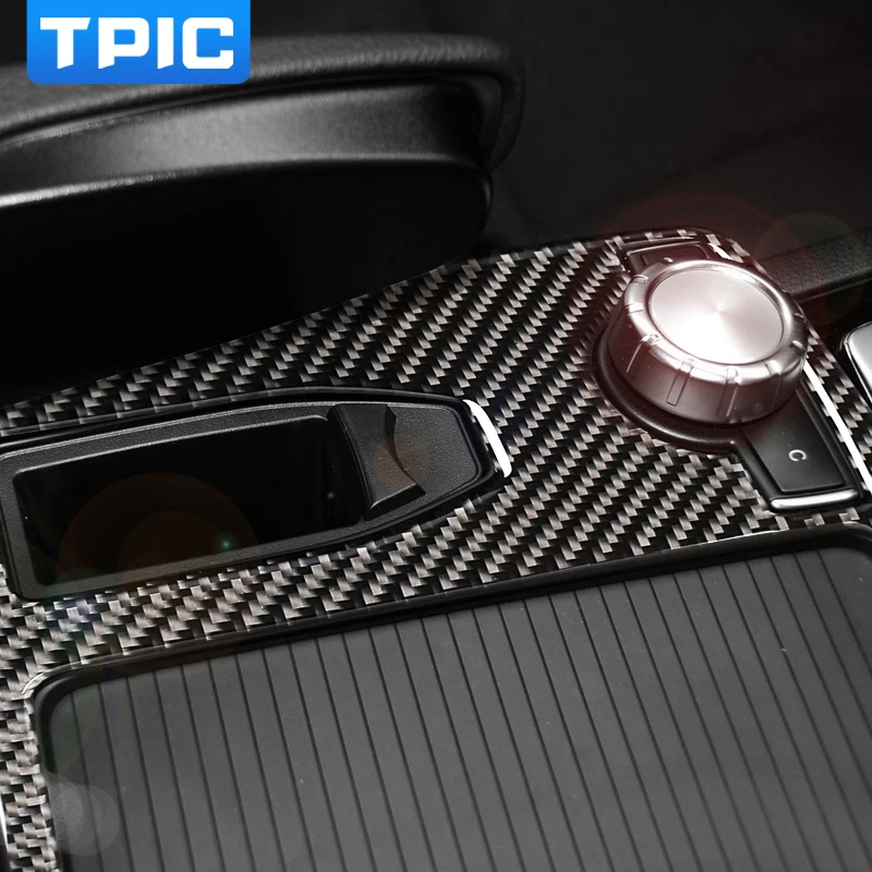 TPIC углеродное волокно Мультимедийная панель для рук автомобильные чехлы для mercedes W204(2007-2013) W212(2010-2012) C Класс E класс аксессуары