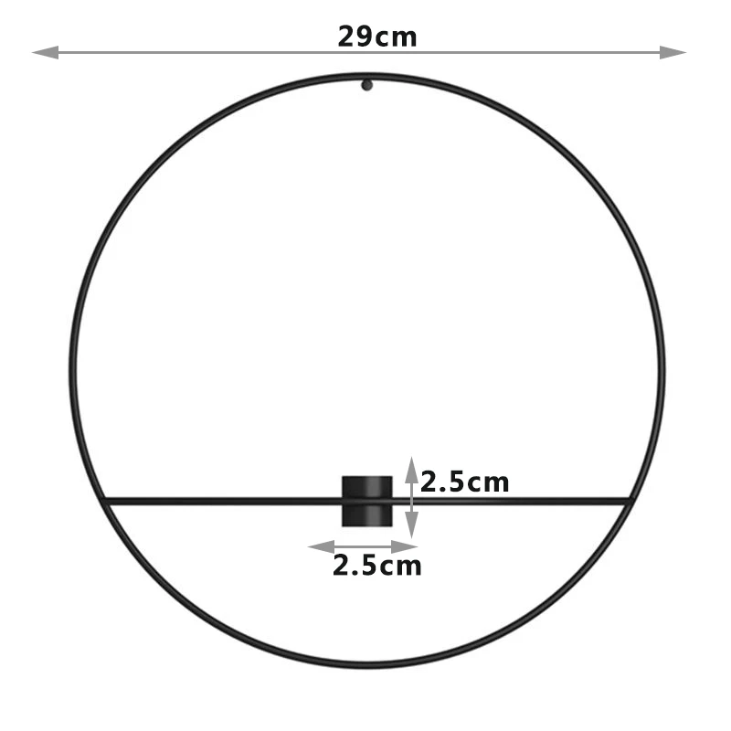 Круглый Подсвечник настенный Европейский 3D металлический подсвечник геометрический чайный светильник домашний декор ремесла свадебное украшение 19 29 см - Цвет: Black 3