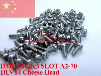 

stainless steel screws M1.2x3 SLOT DIN 84 A2-70 Polished 100 pcs
