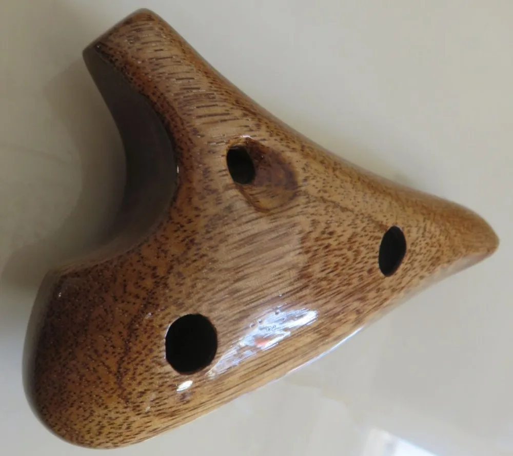 12 отверстий alto C AC деревянный ocarina elm деревянный ocarina музыкальный инструмент