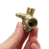 Válvula de retención del compresor de aire, rosca macho de 3 vías de Metal, tono dorado ► Foto 2/6