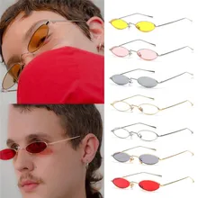 Винтажные маленькие стимпанк Солнцезащитные очки для женщин и мужчин, паровые панк Солнцезащитные очки, металлическая оправа, овальные очки для вождения, очки для вождения