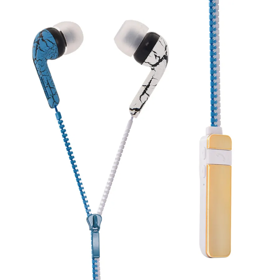 2017 Crack Zipper Bluetooth Headset Wireless Bilateral Bluetooth