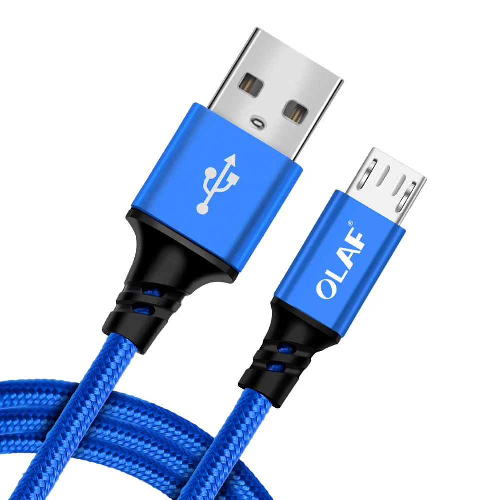 Олаф микро USB кабель 2.4A тканый Быстрая зарядка USB кабель для передачи данных для samsung Xiaomi LG планшет Android мобильный телефон usb зарядный шнур