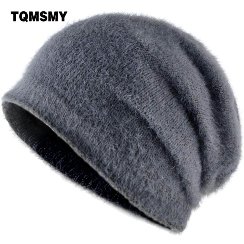 

TQMSMY Unisex Women's Winter Hats Beanies Fluff Knitted Men Skullies Add Velvet warm hats Gorros Bonnet Femme ski cap TMC08