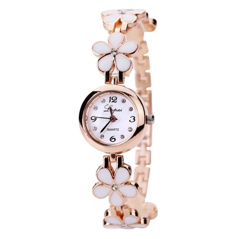 Известные часы для женщин часы время женские часы платье Saat из нержавеющей стали цветочный ремешок кварцевые женские часы Reloj Mujer - Цвет: 3