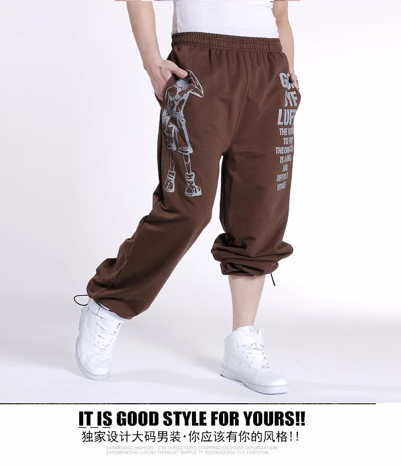 XL-5XL Для мужчин плюс Размеры Штаны 6XL одноцветное Мешковатые Свободные эластичные штаны хлопок пот Штаны Повседневное Штаны брюки большие