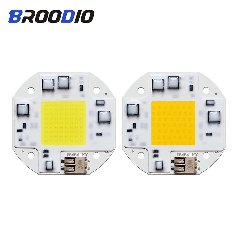 

LED Lamp COB Chip Lights Smart IC LEDs Bulb AC 110V 220V 20W 30W 50W Warm White Lampada Beam Floodlight Spotlight Matrix LED DIY