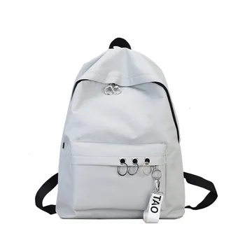 

Backpack Women's Female Korean Version Fashion Nylon Ring Decoration Shoulder Bookbags Satchel Travel Mochila Mujer 2020 #L5