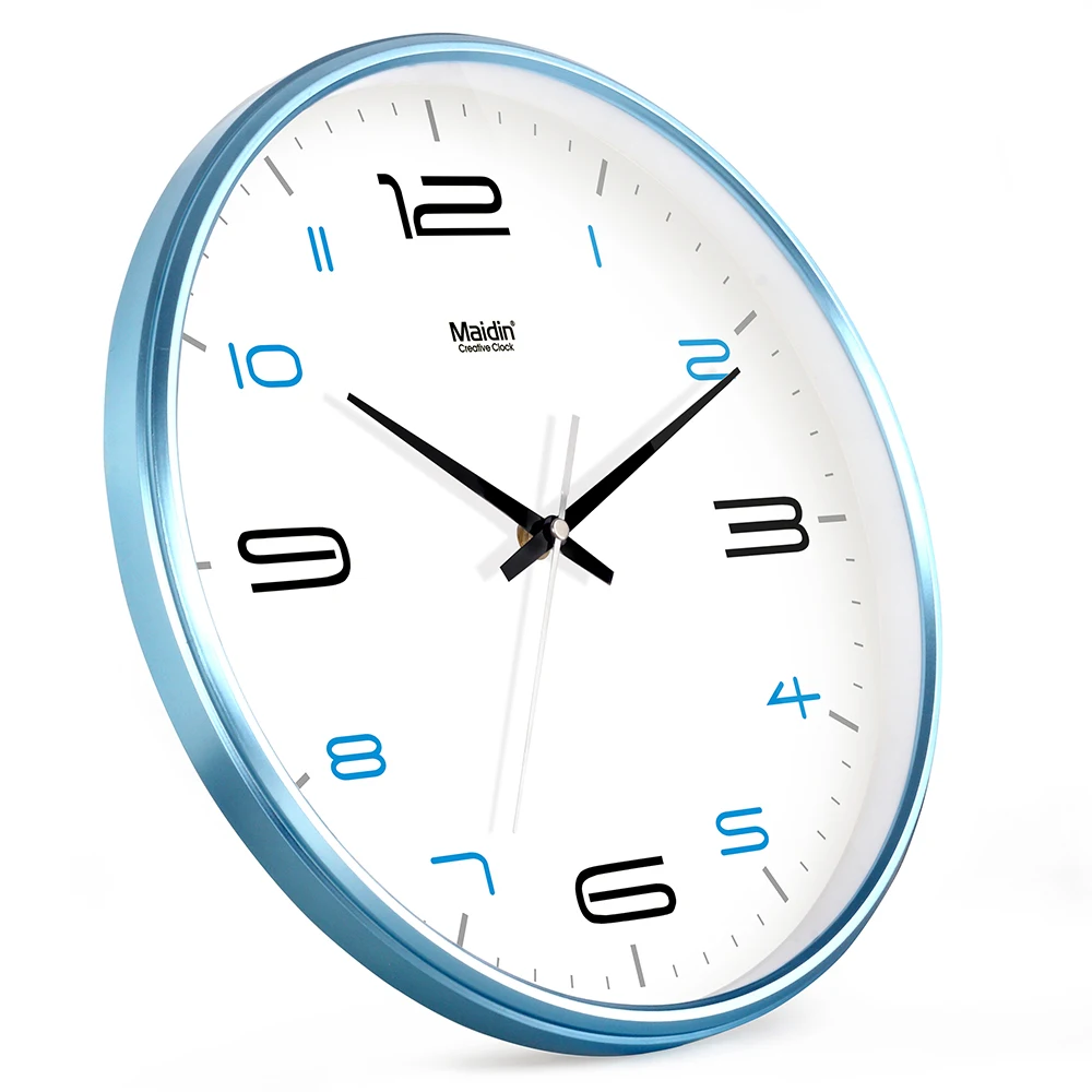 

Maidin Simplicity numerals Digital Wall Clock,Modern Design Silence Quartz Sweep movement,Safety for Bedroom,Fashion Home Decor