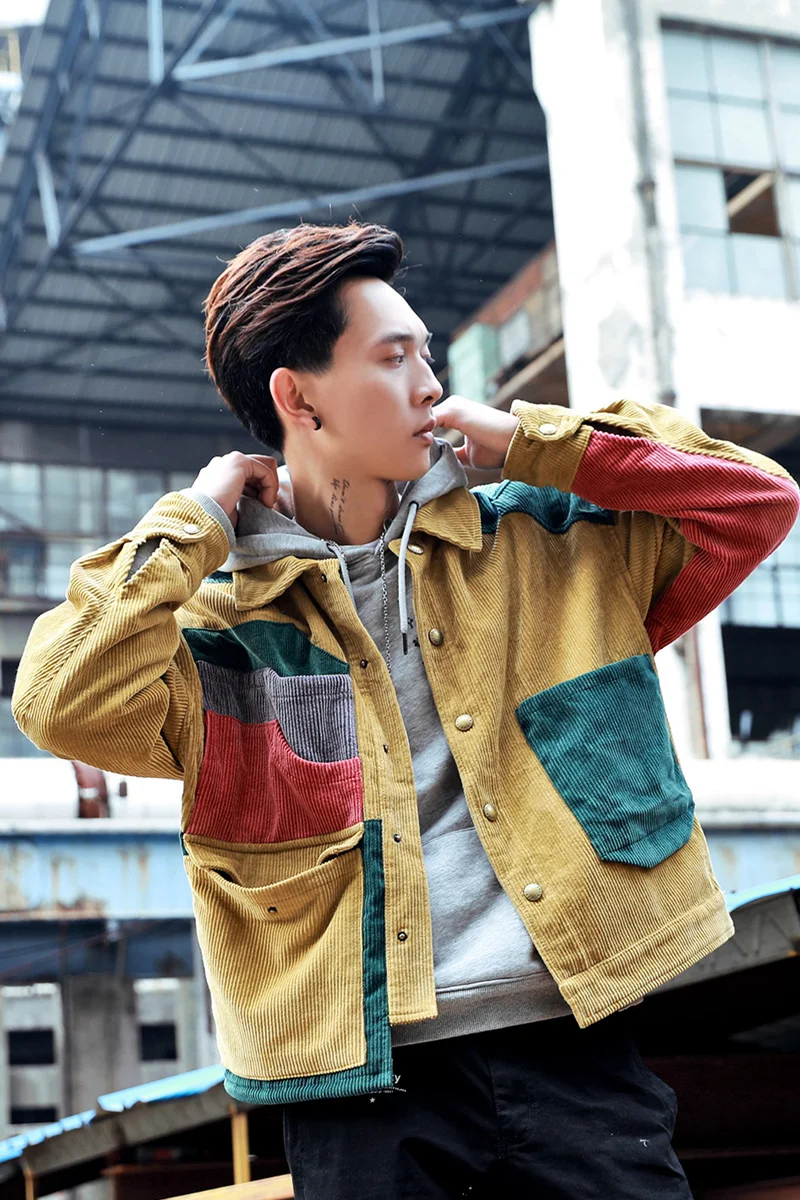 Multi Bag Corduroy Jacket Male 