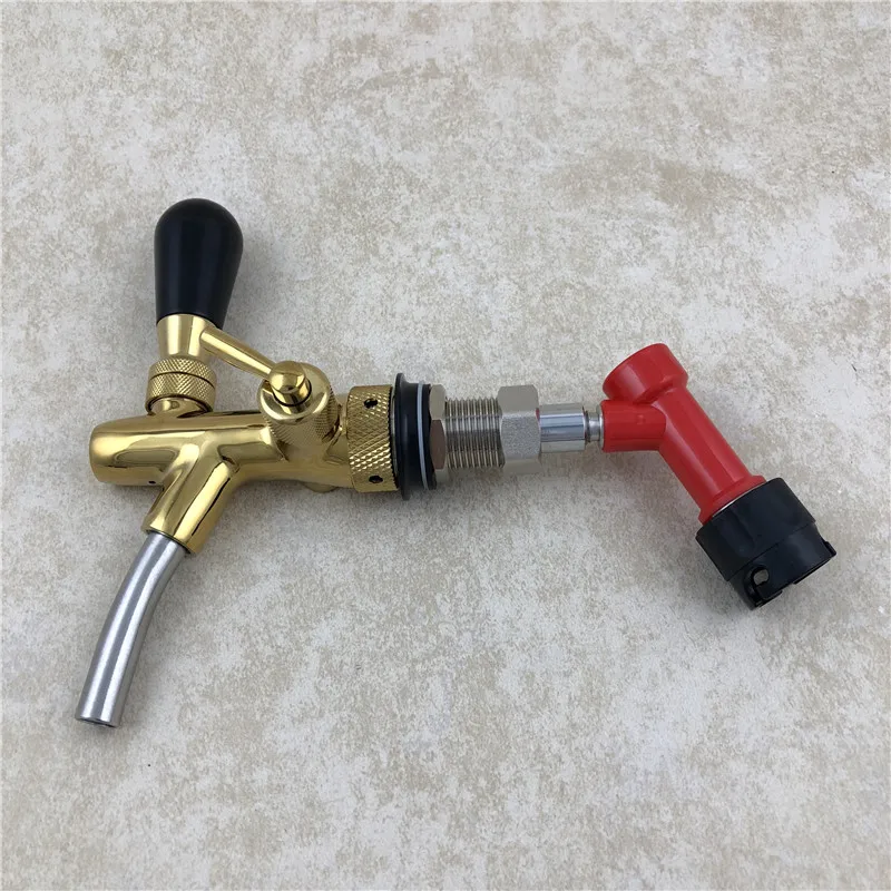 

Homebrew Kegging Kit Copper plating Adjustable Beer Tap Faucet with Quick Adapter and Liquid Pin Lock Disconnect Cornelius Keg