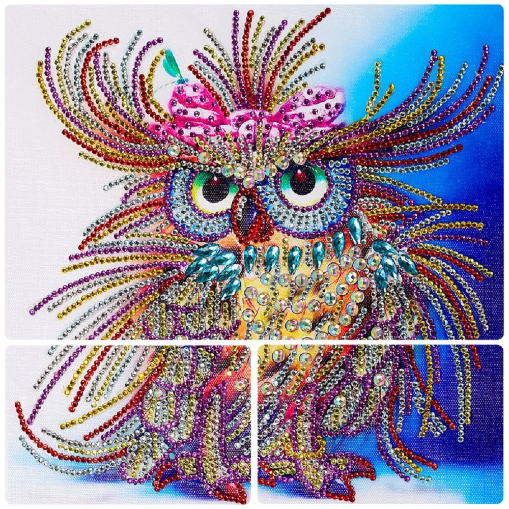 

Creative 5D Owl Diamond Painting DIY Full Set Tools Rhinestone 30*30cm Diamond Painting Handcraft Kit With Pen/Glue Home Decor