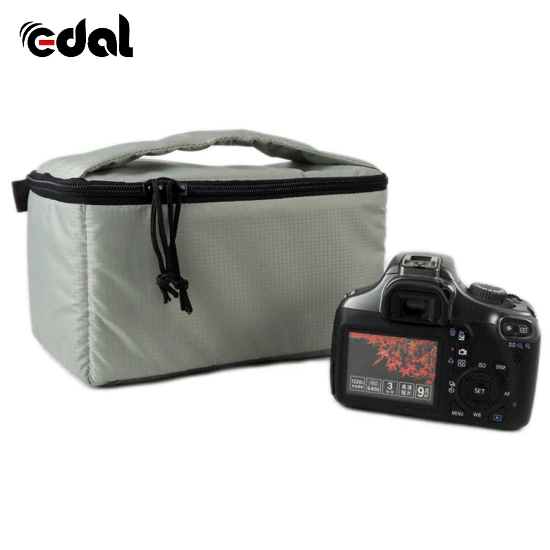 EDAL водостойкий DSLR мягкий чехол-сумка с вкладышами Водонепроницаемая молния съемные перегородки сумки для камеры