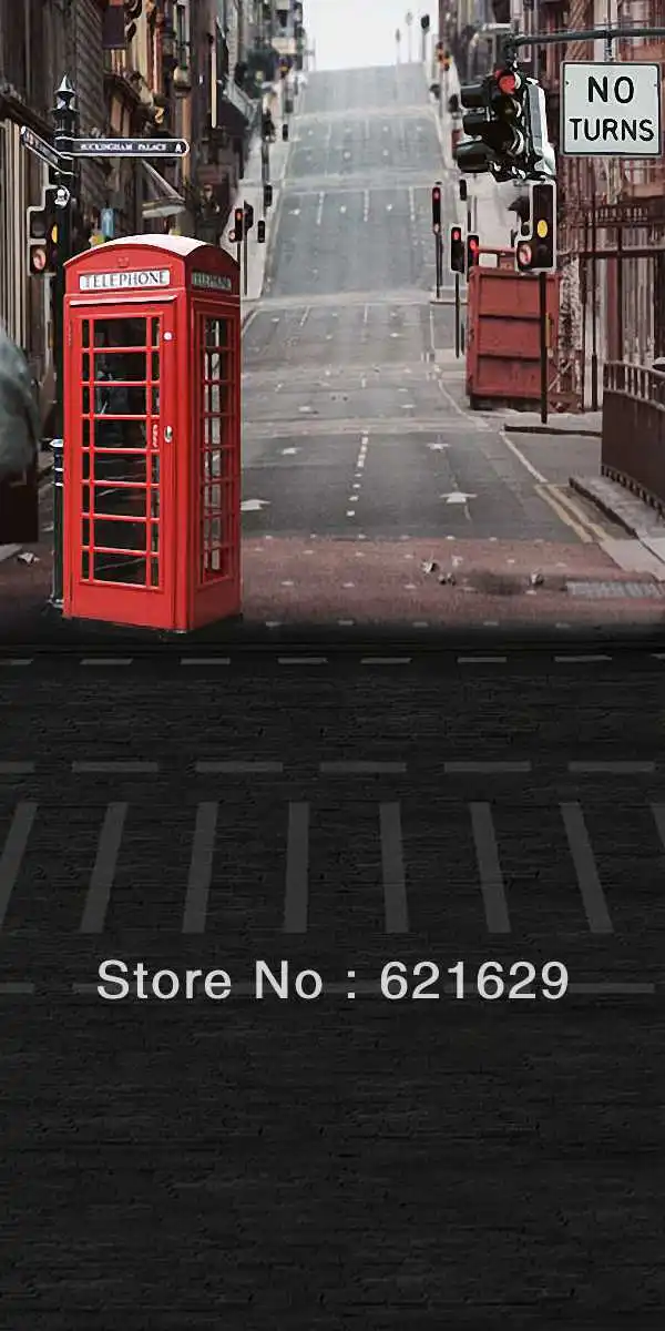 

City street 10'x20' CP Computer-painted Scenic Photography Background Photo Studio Backdrop HY-CM-3308