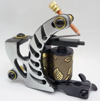 

10Pcs/lot Pro Casting Iron Tattoo Machine 10 Wraps coil stainless steel Tattoos Body Art Gun Coil Machine LPC-ITM-7059-6F