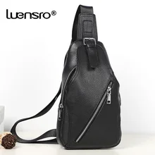Luensro из натуральной кожи Мужская нагрудная сумка маленькая Для мужчин кожа сумки на плечо мужская сумочка из воловьей кожи, для мужчин из натуральной кожи сумки