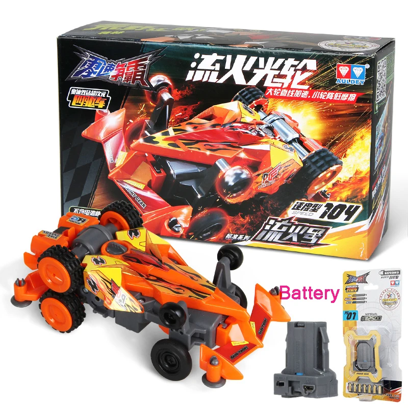 2016 NEW AULDEY DIY 4WD Racing Car Toys Let's Go Cartoon Collectable Assembled Model 4x4 Driving Amazing Car GIfts For Kids