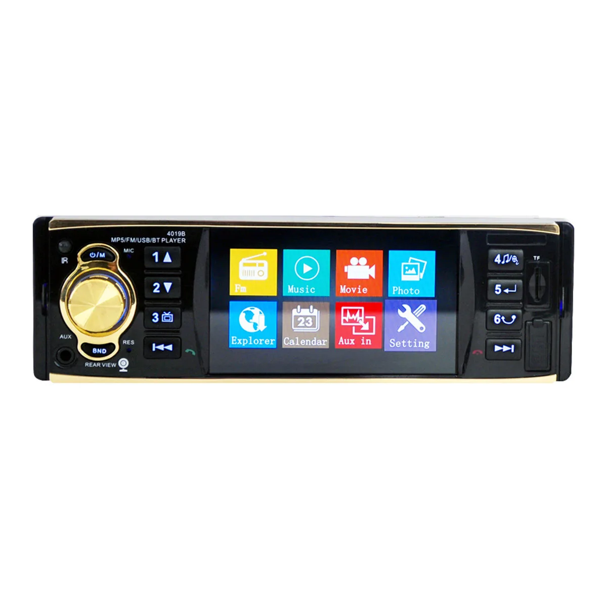 

4.1inch Single Din Head Unit Bluetooth In-dash Stereo Car Radio Media Player / Remote Control Car Rear View Camera