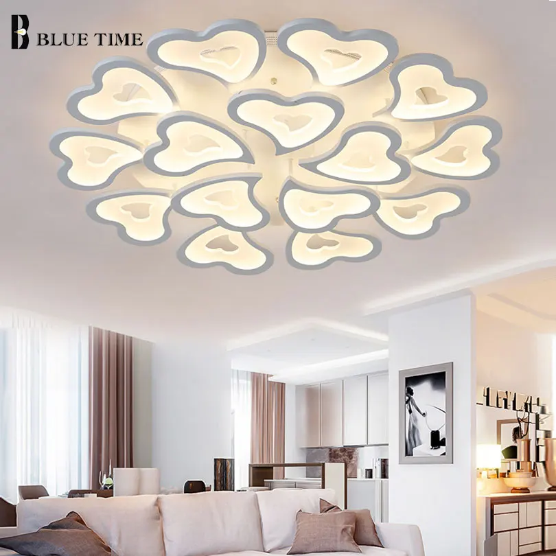 

White Modern Led Ceiling Light Fixtures For Living Room Bedroom Acrylic Led Ceiling Lamp Lustres Led Home Lighting AC110V 220V .