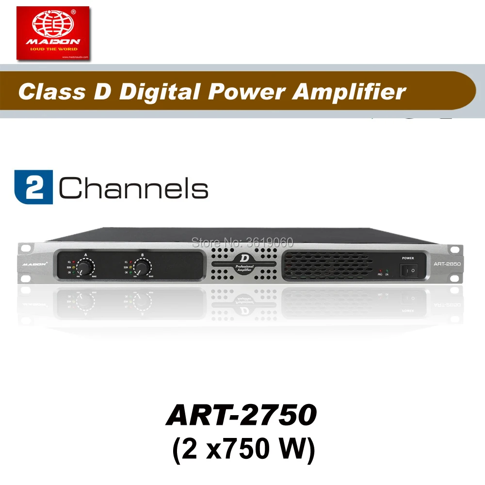Free Shipping  ART2750  2 Channels 750W Class d 