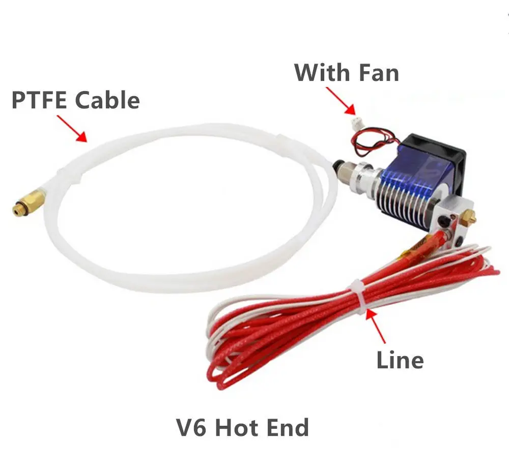 E3D V6 J-Head Hotend+ Fan-Bowden экструдер-1,75 мм для E3D V6 Makerbot RepRap части 3d принтера