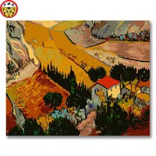 Ван Гог Картина маслом Linyi цифровая картина DIY картина цвет наполнение ручные изображения пронумерованы с масляными картинками по номерам