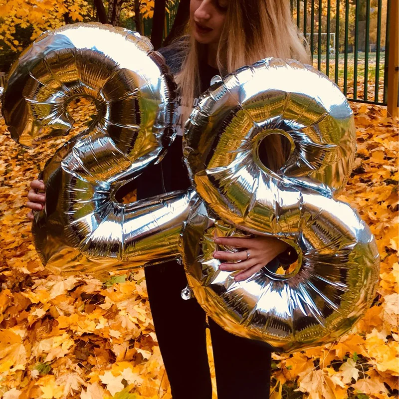 16 32 40 дюймов цифры воздушные шары День рождения украшения дети цифра Globos