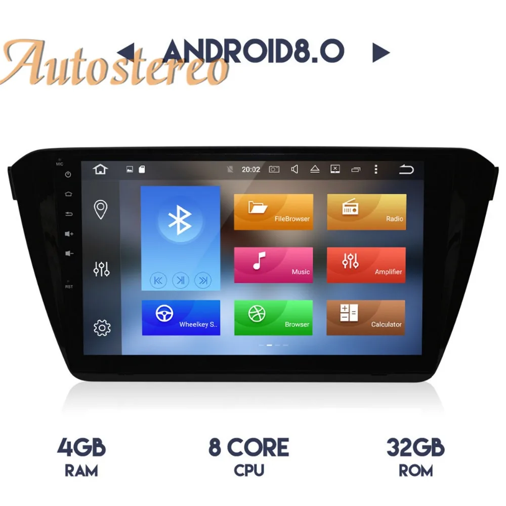 Flash Deal Android 9 4GB RAM Car GPS Navigation Car DVD Player For SKODA Superb B8 2015 2016 2017 2018 tape recorder multimedia system unit 4
