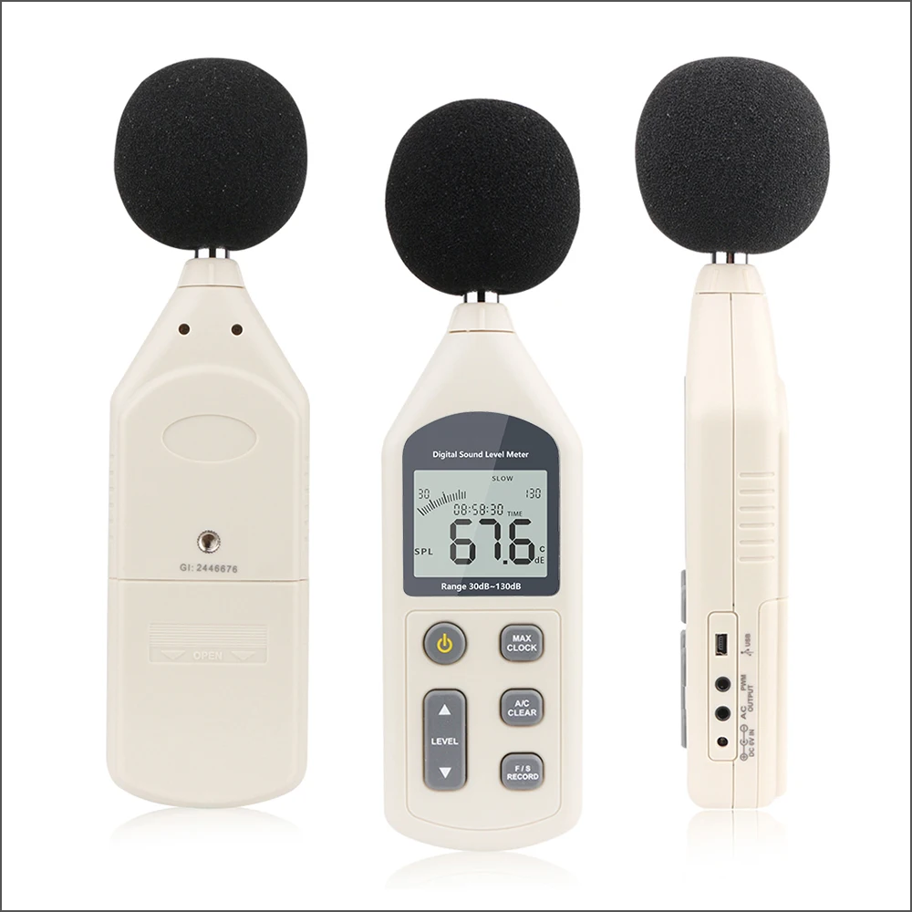 RZ Digital Sound Level Meter USB Noise Tester Meter Decibel Meter Noise Meter GM1356 30-130dB A/C FAST/SLOW DB GM1356 2