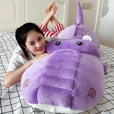 Jumbo мягкий игрушечный плюшевый крокодил животных мягкие мультфильм Бегемот кукла-подушка украшение подарок 63 дюймов 160 см DY50680 - Цвет: Purple