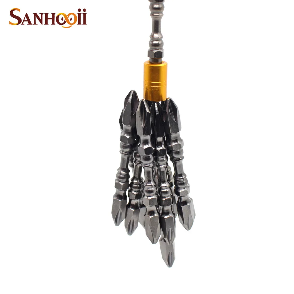 Электрическая отвертка SANHOOII 1 шт. D1 сталь PH2 1/4 дюйма сильная твердость магнитный