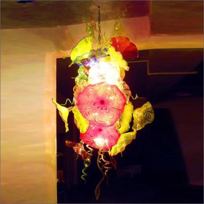Candelabros de cristal de Murano soplado, flor diseñada para decoración